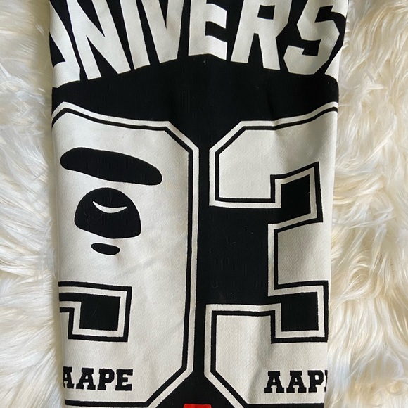 Black bape varsity jacket